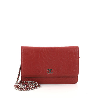 Chanel Wallet on Chain Camellia Lambskin Red 2967701