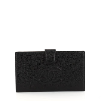 Chanel Timeless CC French Wallet Caviar Compact Black 2967803