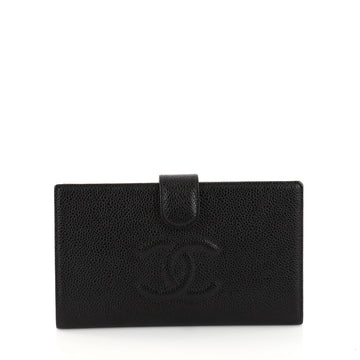 Chanel Timeless CC French Wallet Caviar Compact Black 2967803