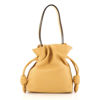 Loewe Flamenco Knot Bag Leather Medium Yellow 2968502
