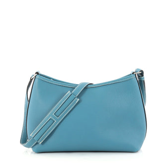 Hermes Berlingot Bag Leather 23 Blue 2970202