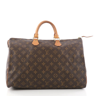 Louis Vuitton Speedy Handbag Monogram Canvas 40 Brown 2970301