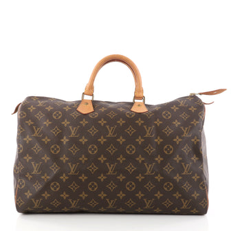 Louis Vuitton Speedy Handbag Monogram Canvas 40 Brown 2970303