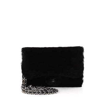 Chanel Classic Wallet on Chain Rabbit Fur Black 2970701