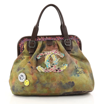 Chanel On The Pavements Graffiti Bowling Bag Canvas 2972302