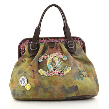 Chanel On The Pavements Graffiti Bowling Bag Canvas 2972302