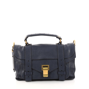 Proenza Schouler PS1 Satchel Leather Tiny Blue 2973102
