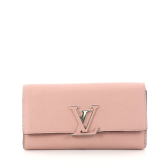 Louis Vuitton Capucines Wallet Leather Pink 2974001