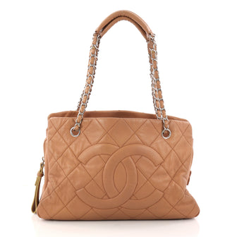 Chanel Timeless CC Shopping Tote Quilted Caviar Medium Brown 2975010