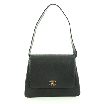 Chanel Vintage CC Flap Shoulder Bag Quilted Caviar Small 2975303