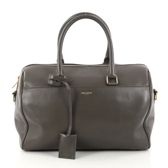 Saint Laurent Classic Duffle Bag Leather 6 Gray 2975401