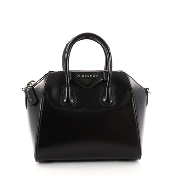 Givenchy Antigona Bag Glazed Leather Mini Black 2977301