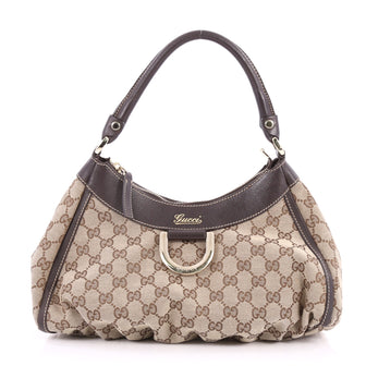 Gucci D Ring Hobo GG Canvas Small Brown 2979404