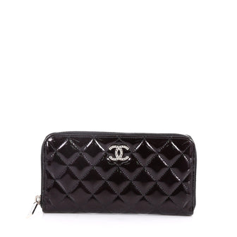 Chanel Brilliant Zip Around Wallet Quilted Patent Long 2981504