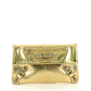 Balenciaga Envelope Clutch Giant Studs Leather Gold 2983503