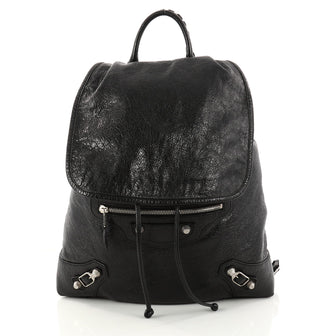 Balenciaga Giant Traveler Backpack Leather Small Black 2983506