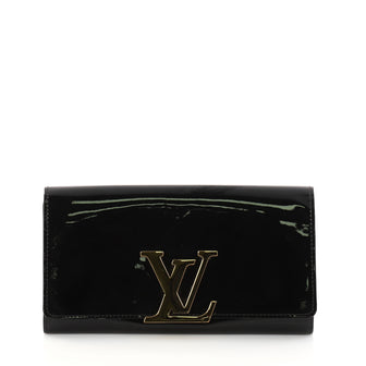 Louis Vuitton Louise Wallet Patent Long Black 2986301