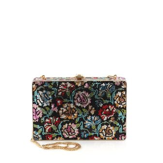 Judith Leiber Floral Minaudiere Crystal Medium Black 2986501