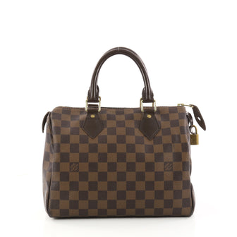 Louis Vuitton Speedy Handbag Damier 25 Brown 2986701