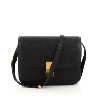  Celine Box Bag Grainy Leather Medium Black 2988801