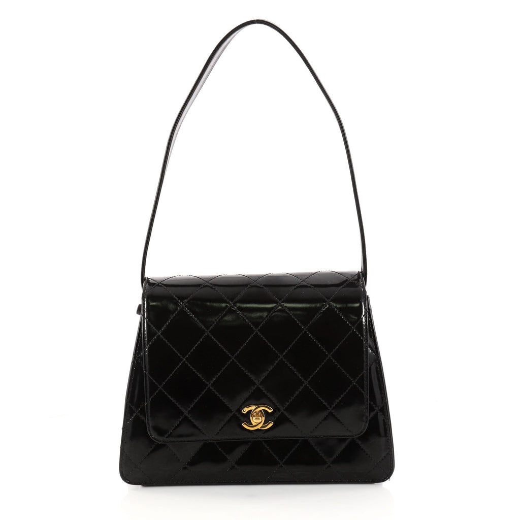 Buy Chanel Vintage Flap Shoulder Bag Quilted Patent Small 2989905