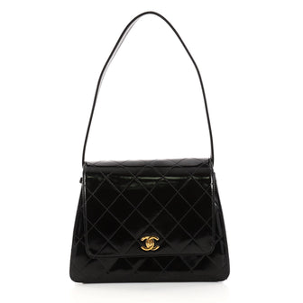 Chanel Vintage Flap Shoulder Bag Quilted Patent Small 2989905