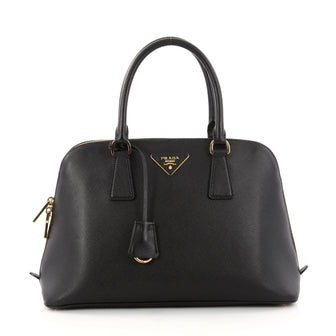 Prada Promenade Handbag Saffiano Leather Medium Black 2990303