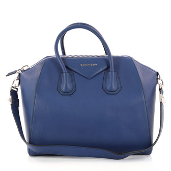Givenchy Antigona Bag Leather Medium Blue 2991001