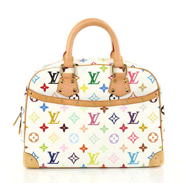 Authentic Louis Vuitton White Multicolor Trouville Handbag – Paris Station  Shop