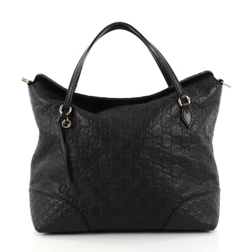 Gucci Bree Convertible Top Handle Bag Guccissima Leather Black 2993101