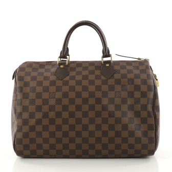 Louis Vuitton Speedy Handbag Damier 35 Brown 2993801