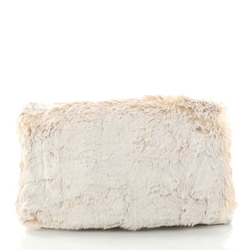 Prada Clutch Faux Fur Oversized Neutral 2996004