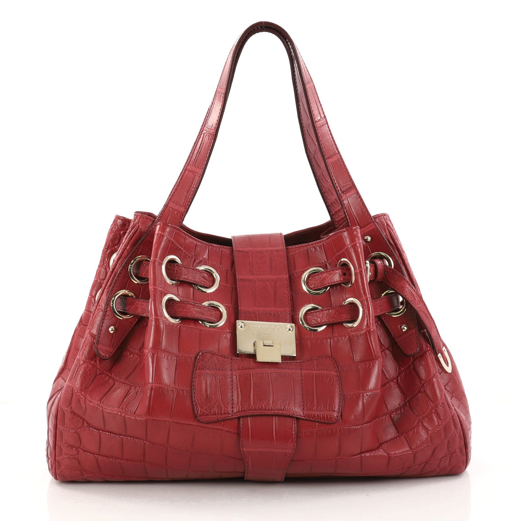 Buy Jimmy Choo Ramona Hobo Crocodile Red 2996201