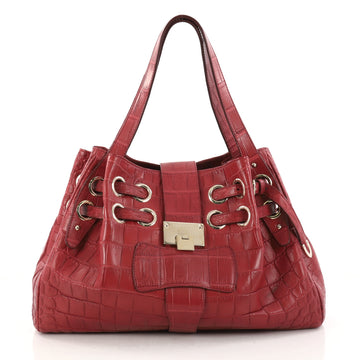 Jimmy Choo Ramona Hobo Crocodile Red 2996201