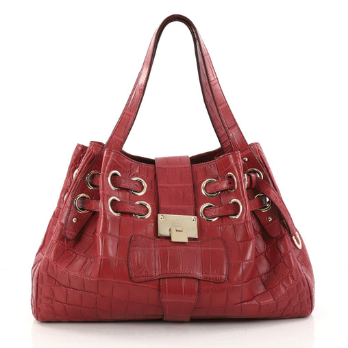 Buy Jimmy Choo Ramona Hobo Crocodile Red 2996201