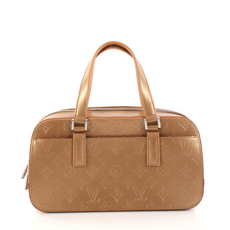 Louis Vuitton Mat Shelton Handbag Monogram Vernis Gold 2997002