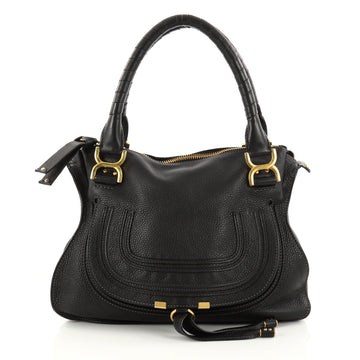 Chloe Marcie Satchel Leather Medium Black 2997301