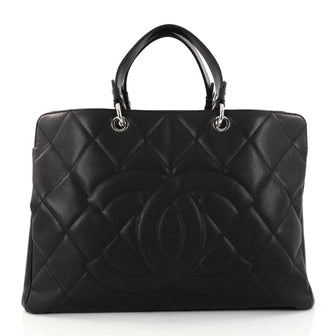 Chanel Timeless CC Soft Zip Tote Quilted Caviar XL Black 2998201