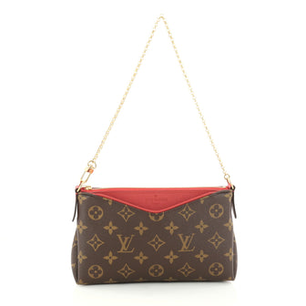 Louis Vuitton Pallas Clutch Monogram Canvas Brown 3000001