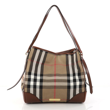 Burberry Canterbury Tote House Check Canvas Medium Brown 3000902