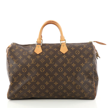 Louis Vuitton Speedy Handbag Monogram Canvas 40 Brown 3002302