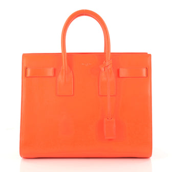 Saint Laurent Sac de Jour Handbag Leather Small Orange 3002502