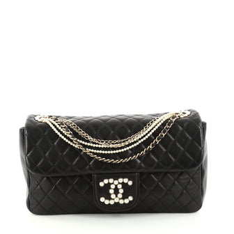 Chanel Westminster Pearl Chain Flap Bag Quilted Lambskin 3003105