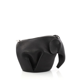 Loewe Elephant Crossbody Bag Leather Mini Black 3003802