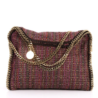Stella McCartney Falabella Fold Over Bag Boucle Purple 3004702