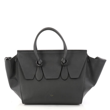 Celine Tie Knot Tote Grainy Leather Small Gray 3007301