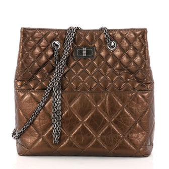 Chanel Reissue Tote Quilted Aged Calfskin Tall Brown 3007312