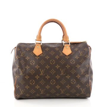 Louis Vuitton Speedy Handbag Monogram Canvas 30 Brown 3010005