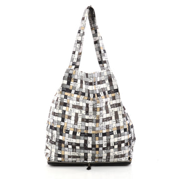 Hermes Silky Pop Tote Printed Silk Gray 3010408