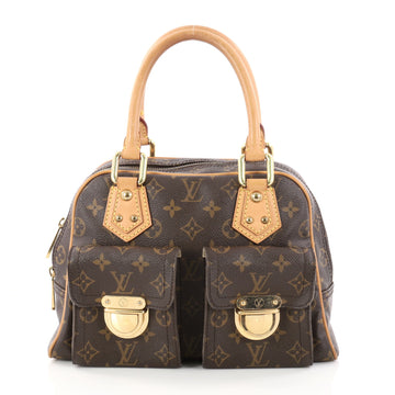 Louis Vuitton Manhattan Handbag Monogram Canvas PM Brown 3010503